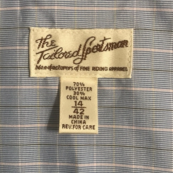NWT The Tailored Sportsman Light Blue Striped Riding Women Shirts. Sizes 10 & 14 - Picture 8 of 9